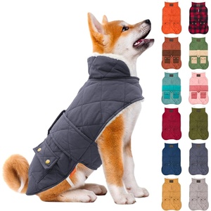 image:imageKYEESE Dog Coat Thick Pets Clothes with Pocket Windproof Dog Coats for Small Dogs Waterproof Dogs Jacket with Fleece Lined Warm Pet Winter Puffer Coat with Leash Hole Soft Pet Sweater for Cold Weather03 Gray
