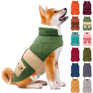 image:imageKYEESE Dog Coat Thick Pets Clothes with Pocket Windproof Dog Coats for Small Dogs Waterproof Dogs Jacket with Fleece Lined Warm Pet Winter Puffer Coat with Leash Hole Soft Pet Sweater for Cold Weather11 Green