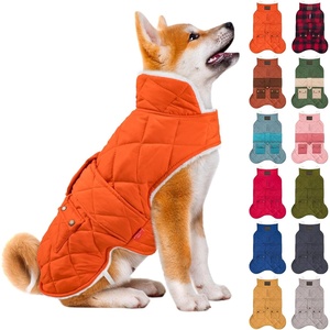 image:imageKYEESE Dog Coat Thick Pets Clothes with Pocket Windproof Dog Coats for Small Dogs Waterproof Dogs Jacket with Fleece Lined Warm Pet Winter Puffer Coat with Leash Hole Soft Pet Sweater for Cold Weather05Orange