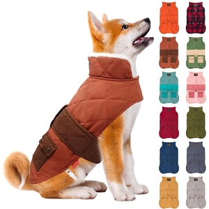 image:imageKYEESE Dog Coat Thick Pets Clothes with Pocket Windproof Dog Coats for Small Dogs Waterproof Dogs Jacket with Fleece Lined Warm Pet Winter Puffer Coat with Leash Hole Soft Pet Sweater for Cold Weather09 Brown