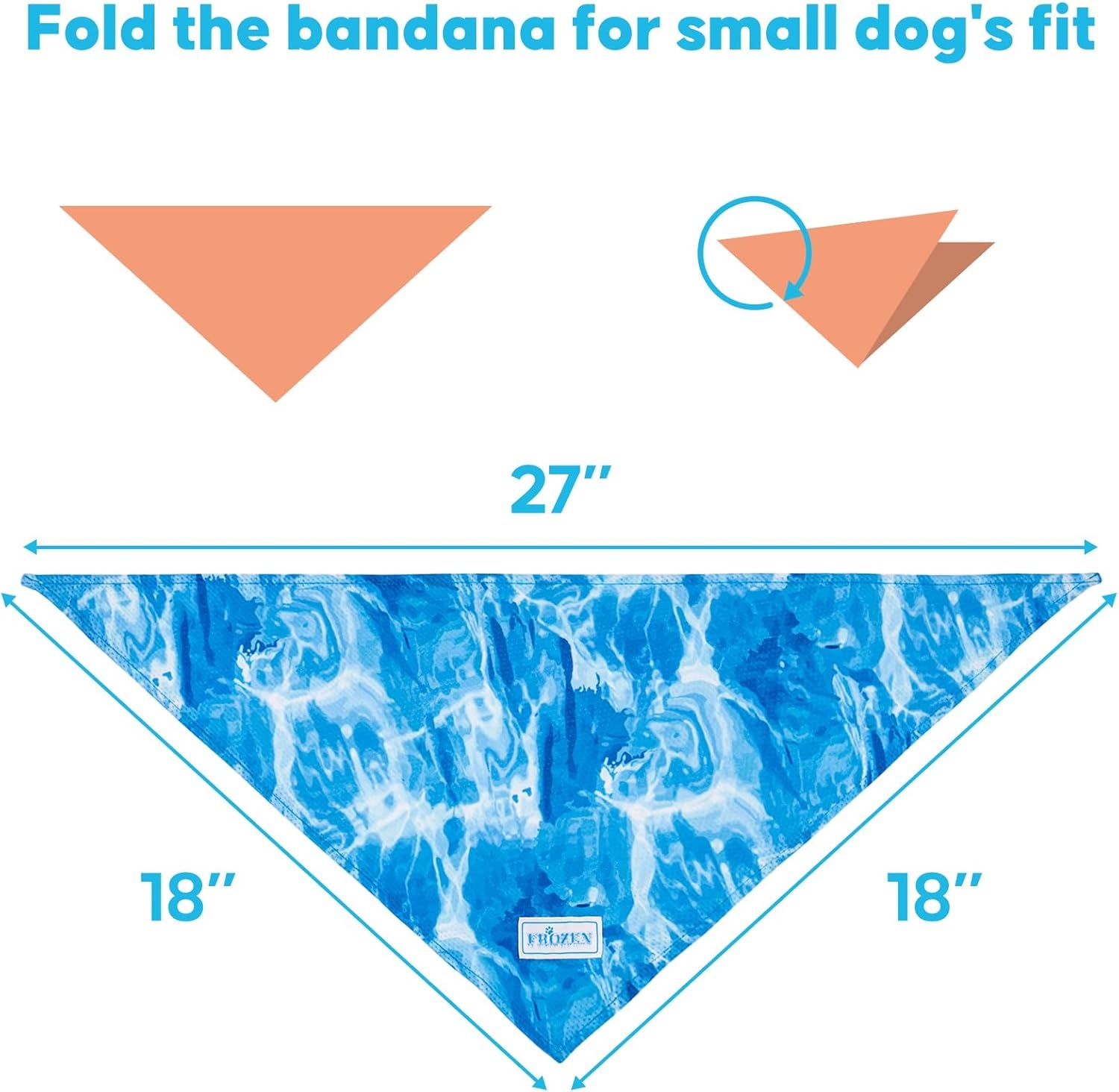 image:imageKYEESE 2Pack Dog Cooling Bandana Breathable Cooling Bandanas for Small Medium Large Dogs Neck Cooler Wraps for Summer Walking Outdoor DuckBluePolar bearIce