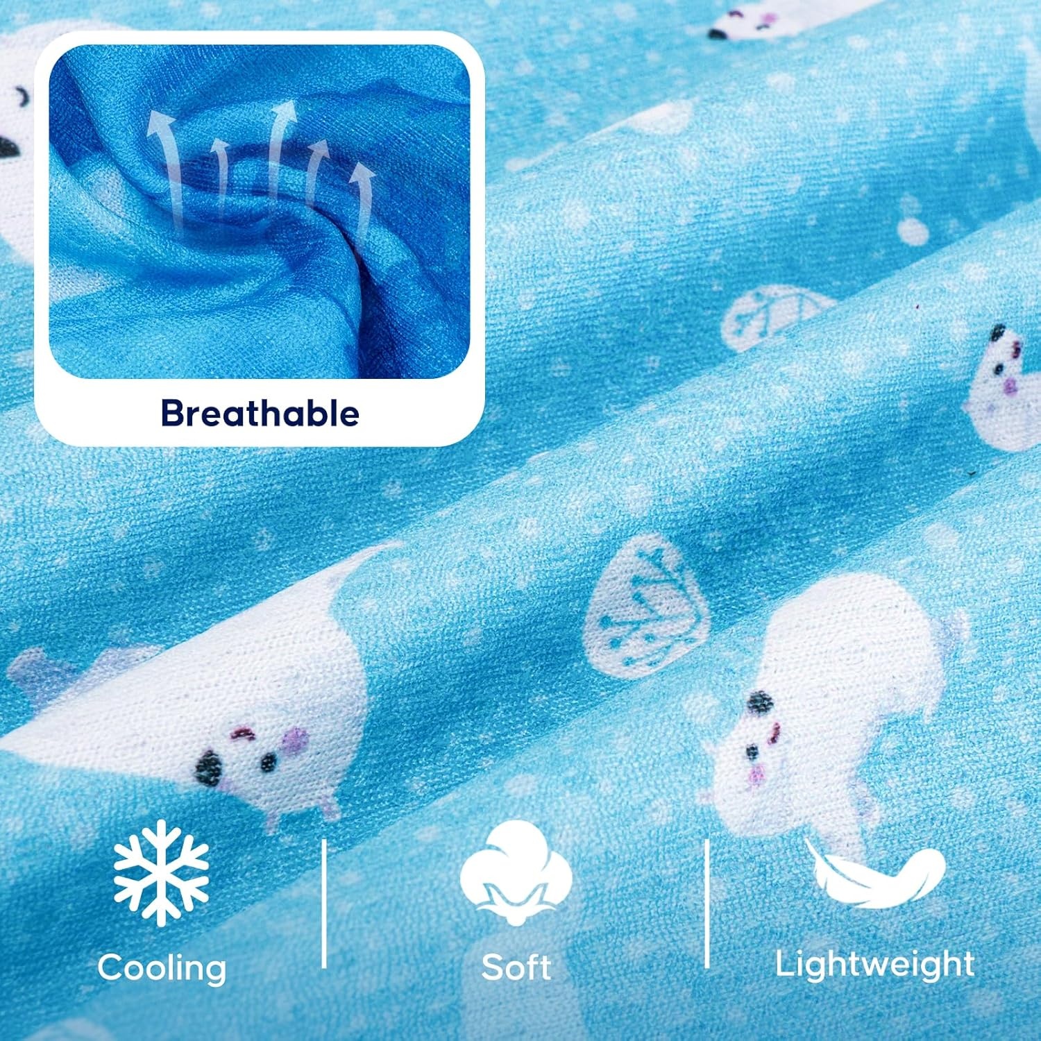 image:imageKYEESE 2Pack Dog Cooling Shirt Breathable Dog Shirt for Small Dogs Sun Protection Dogs Cooling Vest Tank Top Lightweight Soft Sleeveless Summer Pet Clothes DuckBlue M1 Polar bearIce
