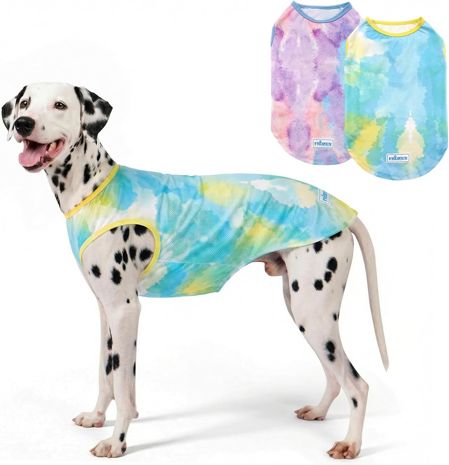 image:imageKYEESE 2Pack Dog Cooling Shirt Breathable Dog Shirt for Small Dogs Sun Protection Dogs Cooling Vest Tank Top Lightweight Soft Sleeveless Summer Pet Clothes DuckBlue MPurpleBlue