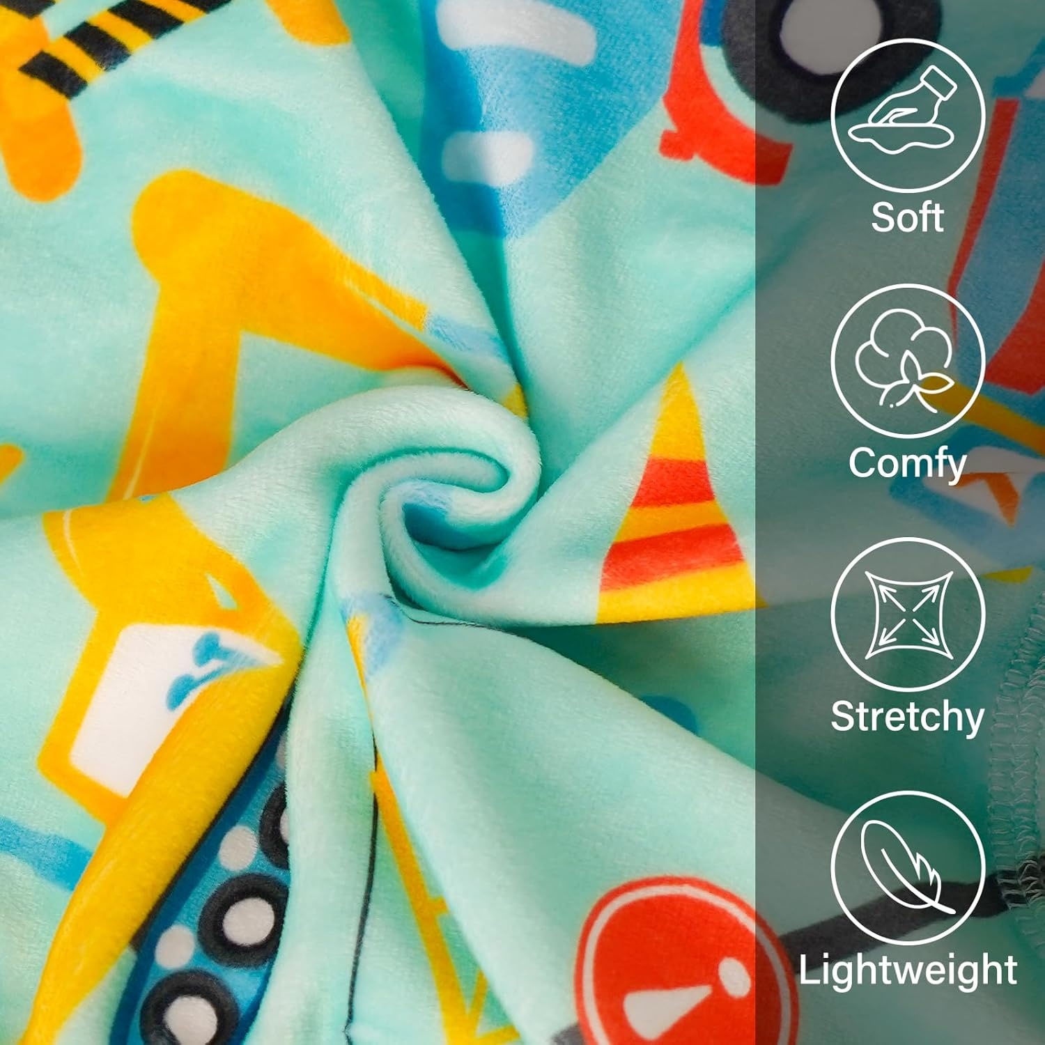 image:imageKYEESE Dog Pajamas Soft Dog Pajamas for Small Dogs Boy Girl Stretchy Dogs Pjs Velvet Pet Jumpsuit Sleepwear Comfy Jammies Lightweight Pet Onesie Outfit Donut M06 Construction Vehicles