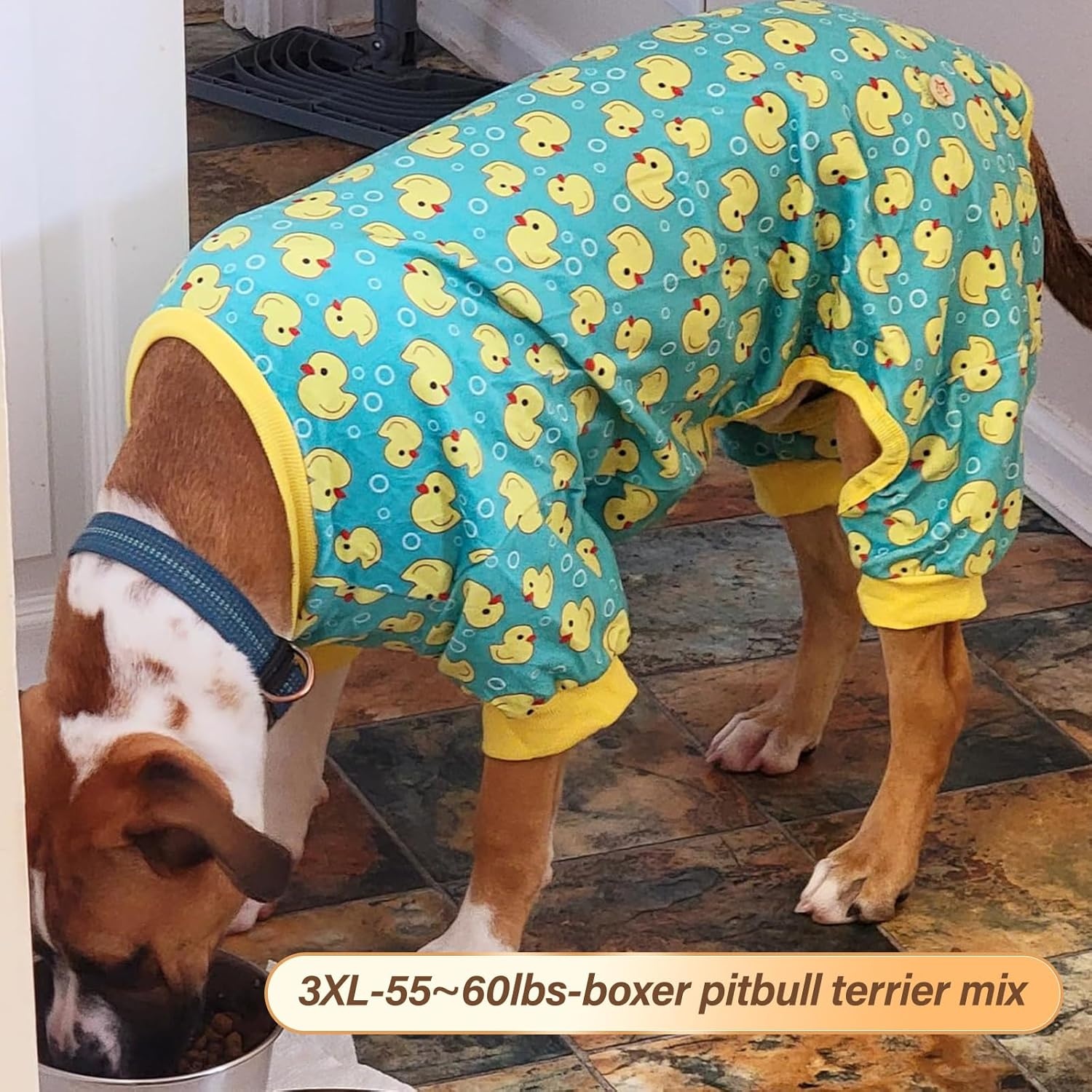 image:imageKYEESE Dog Pajamas Soft Dog Pajamas for Small Dogs Boy Girl Stretchy Dogs Pjs Velvet Pet Jumpsuit Sleepwear Comfy Jammies Lightweight Pet Onesie Outfit Donut M01 Yellow Duck