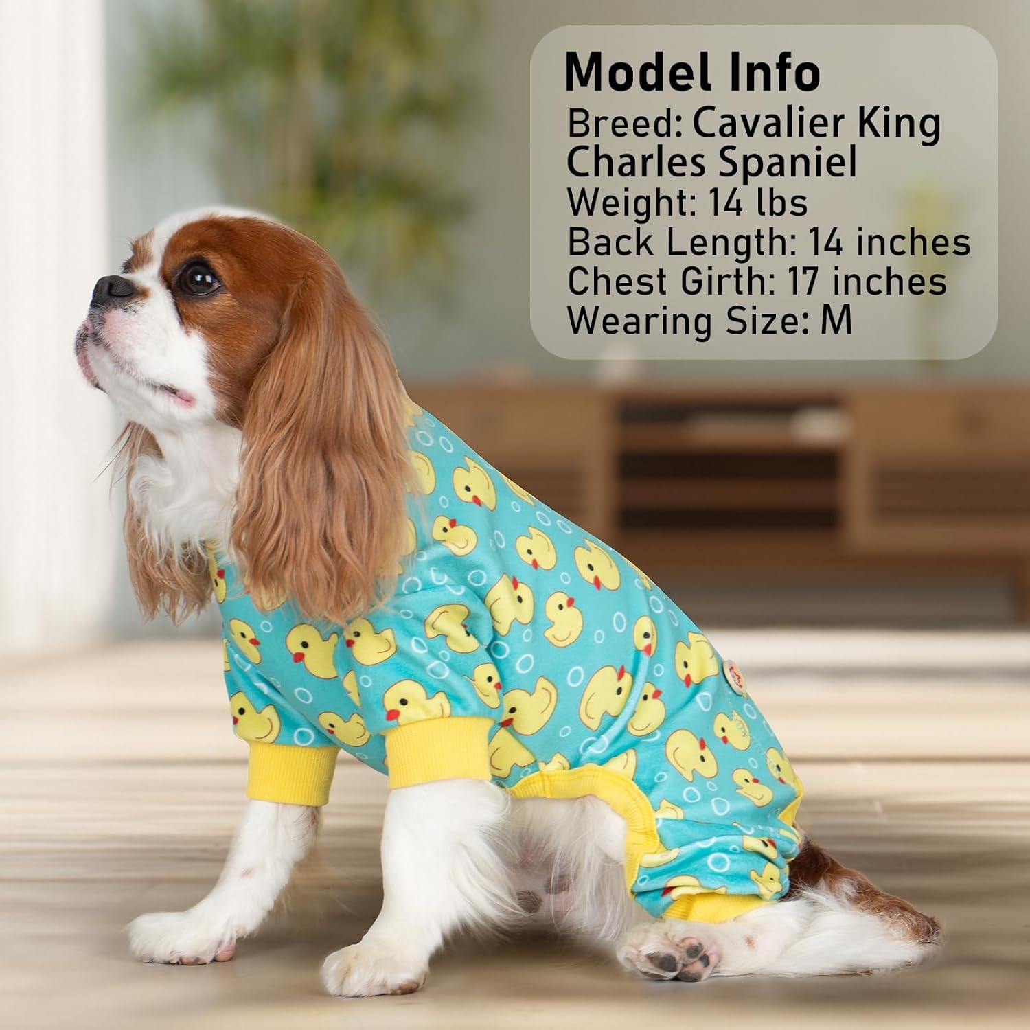 image:imageKYEESE Dog Pajamas Soft Dog Pajamas for Small Dogs Boy Girl Stretchy Dogs Pjs Velvet Pet Jumpsuit Sleepwear Comfy Jammies Lightweight Pet Onesie Outfit Donut M01 Yellow Duck
