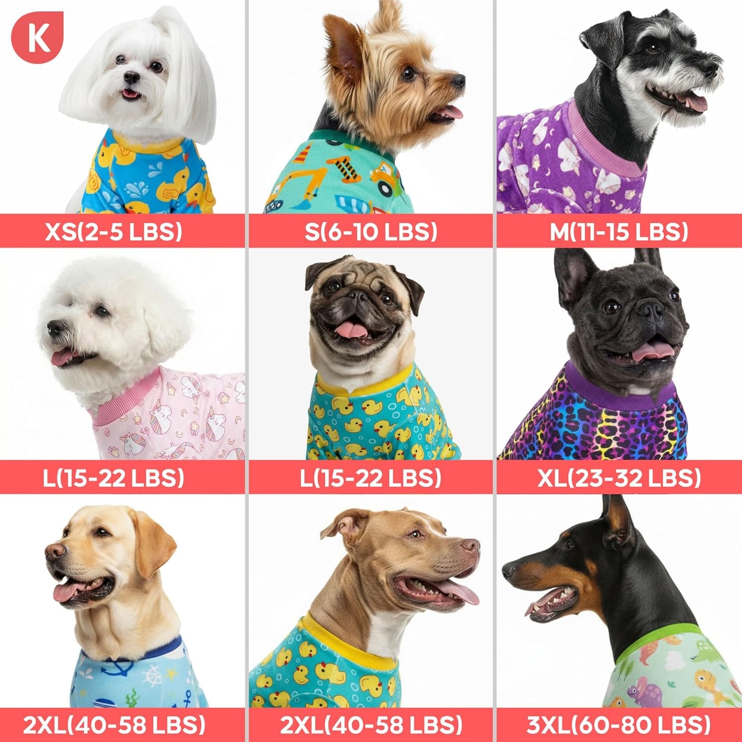 image:imageKYEESE Dog Pajamas Soft Dog Pajamas for Small Dogs Boy Girl Stretchy Dogs Pjs Velvet Pet Jumpsuit Sleepwear Comfy Jammies Lightweight Pet Onesie Outfit Donut M11 Little Bee