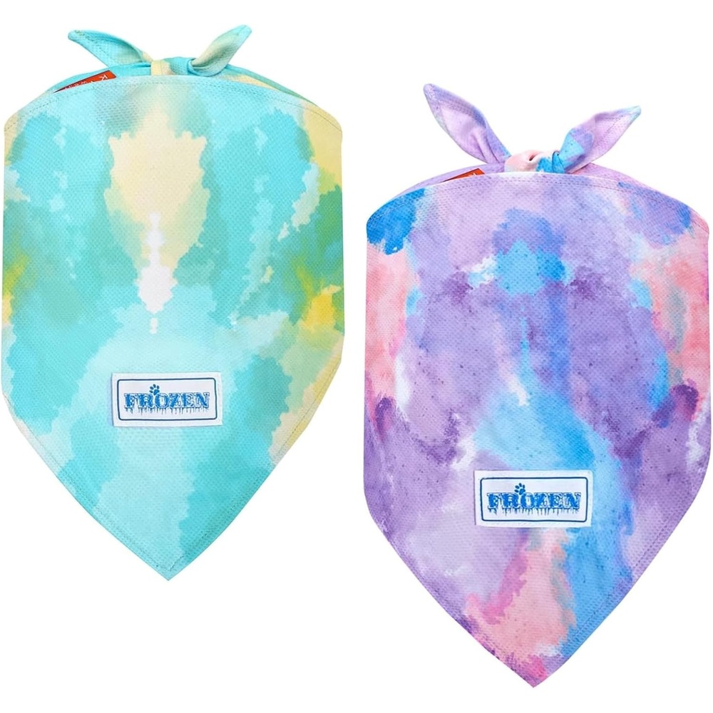 image:imageKYEESE 2Pack Dog Cooling Bandana Breathable Cooling Bandanas for Small Medium Large Dogs Neck Cooler Wraps for Summer Walking Outdoor DuckBluePurpleBlue