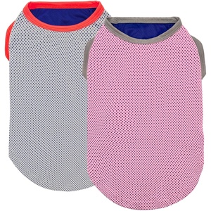 image:imageKYEESE 2Pack Dog Cooling Shirt Breathable Dog Shirt for Small Dogs Sun Protection Dogs Cooling Vest Tank Top Lightweight Soft Sleeveless Summer Pet Clothes DuckBlue M6 PinkGrey
