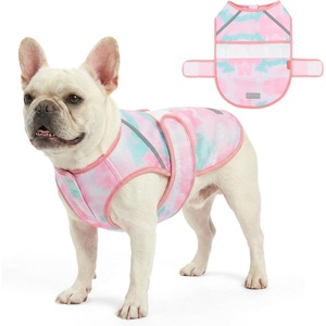 image:imageKYEESE Dog Cooling Vest Lightweight Dog Cooler Jacket 3D Breathable Mesh Pet Cooling Shirts for Summer with Reflective Stripe Sun Protection Pet T Shirt for Beach Hiking Walking Blue LPink
