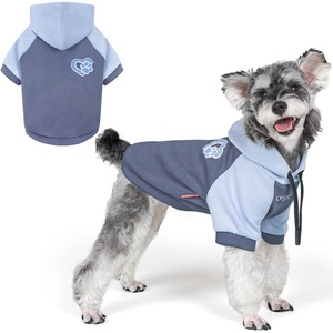 image:imageKYEESE Dog Hoodie Stretchy Dog Clothes for Small Dogs Soft Pet Sweatshirt with Drawstring Dogs Winter Coat for Cold Weather Cat Coat with Leash Hole Comfort Cat Sweater Warm Pet Clothes5Blue