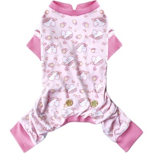 image:imageKYEESE Dog Pajamas Soft Dog Pajamas for Small Dogs Boy Girl Stretchy Dogs Pjs Velvet Pet Jumpsuit Sleepwear Comfy Jammies Lightweight Pet Onesie Outfit Donut M03 Unicorn Pink