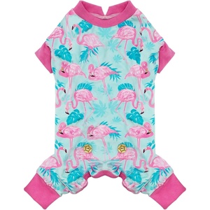 image:imageKYEESE Dog Pajamas Soft Dog Pajamas for Small Dogs Boy Girl Stretchy Dogs Pjs Velvet Pet Jumpsuit Sleepwear Comfy Jammies Lightweight Pet Onesie Outfit Donut M05 Flamingo