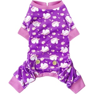 image:imageKYEESE Dog Pajamas Soft Dog Pajamas for Small Dogs Boy Girl Stretchy Dogs Pjs Velvet Pet Jumpsuit Sleepwear Comfy Jammies Lightweight Pet Onesie Outfit Donut M02 Unicorn Purple