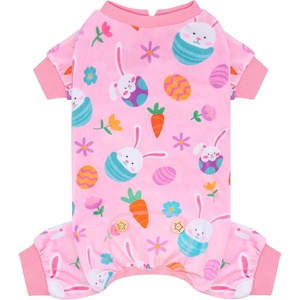 image:imageKYEESE Dog Pajamas Soft Dog Pajamas for Small Dogs Boy Girl Stretchy Dogs Pjs Velvet Pet Jumpsuit Sleepwear Comfy Jammies Lightweight Pet Onesie Outfit Donut M13 Easter