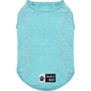 image:imageKYEESE Reflective Dog Shirt Lightweight Sun Protection Dog T Shirts for Small Dogs Boy Breathable Sleeveless Pet Tank Top High Visibility Summer Dogs Clothes for Night Walking Outdoor Blue M5Lake Blue