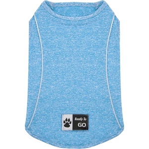 image:imageKYEESE Reflective Dog Shirt Lightweight Sun Protection Dog T Shirts for Small Dogs Boy Breathable Sleeveless Pet Tank Top High Visibility Summer Dogs Clothes for Night Walking Outdoor Blue M1Blue