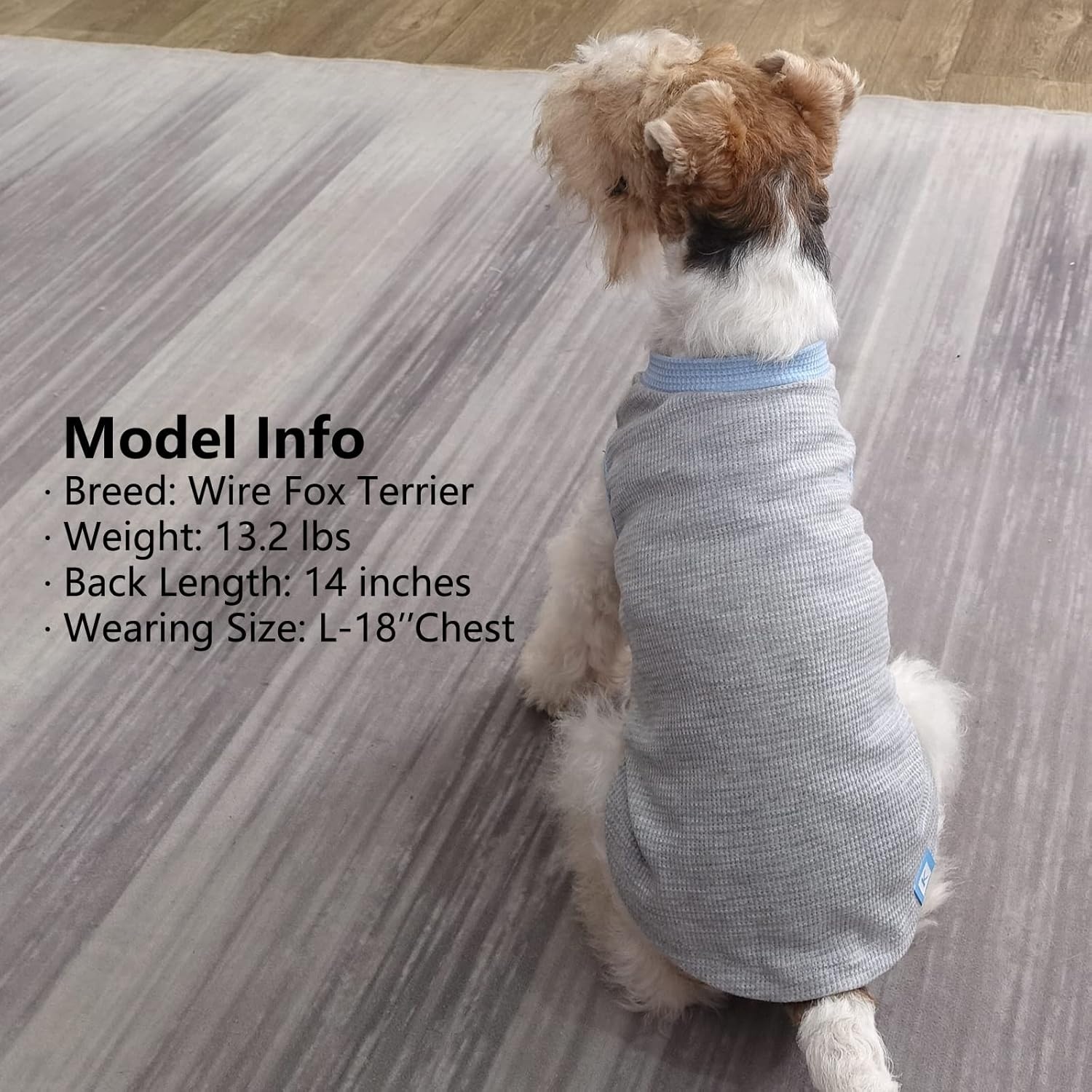 image:imageKYEESE 2Pack Waffle Dog Shirts Lightweight Sleeveless Dog T Shirts for Small Dogs Girl Breathable Pet Vest Comfort Tank Top Soft Dogs Clothes for Daily Wear PinkStriped M07 2PackBlueGrey