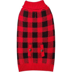 image:imageKYEESE Dog Christmas Sweater with Reindeer Pattern Cozy Festival Dog Sweater for Small Dogs Winter Holiday Doggie Knitwear Outfit with Leash Hole Warm Soft Pet Clothes Medium4 Christmas Red