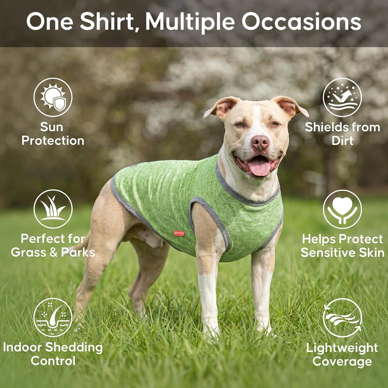image:imageKYEESE 2 Pack Dog Shirts Quick Dry Soft Stretchy Pet TShirts with Reflective Label Tank Top Sleeveless Vest Sun Protection Dog Clothes for Small Medium Dogs XLarge PurplePink5 2Pack GreenGrey