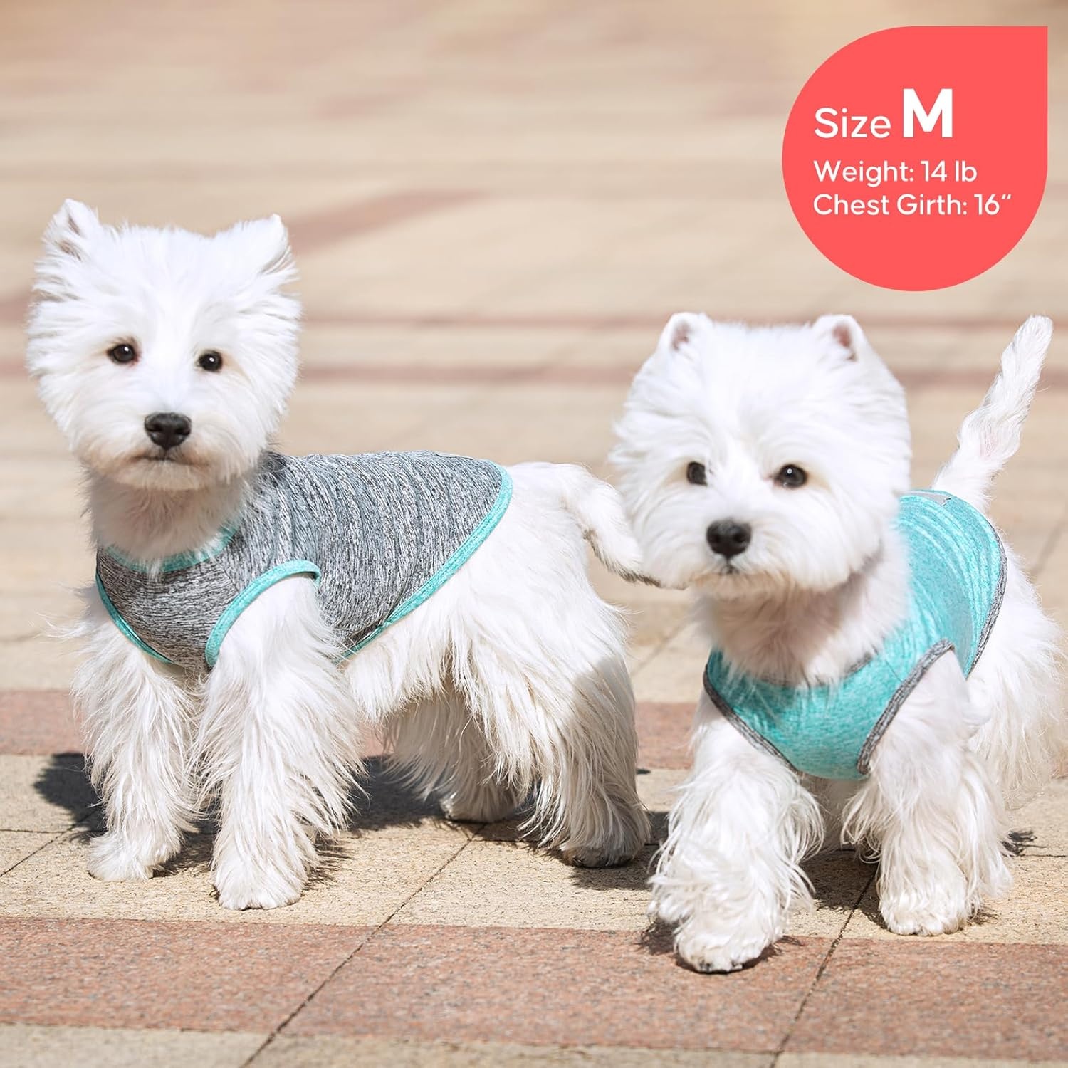 image:imageKYEESE 2 Pack Dog Shirts Quick Dry Soft Stretchy Pet TShirts with Reflective Label Tank Top Sleeveless Vest Sun Protection Dog Clothes for Small Medium Dogs XLarge PurplePink1 2Pack GreyBlue