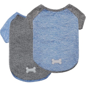 image:imageKYEESE 2 Pack Dog Shirts with Sleeves Lightweight Sun Protection Quick Dry TShirts for Medium Dogs with Sensitive Skin Soft Breathable Summer Clothes Reflective for Night Walks Blue amp Grey XL1 2PackBlueGrey