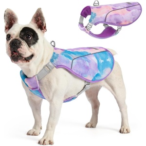 image:imageKYEESE Dog Cooling Vest Breathable Mesh Dog Cooling Shirt for Small Medium Dogs with DRing Sun Protection Reflective Dogs Cooler Jacket with Adjustable Buckle for Summer Hiking Walking Blue LPurple